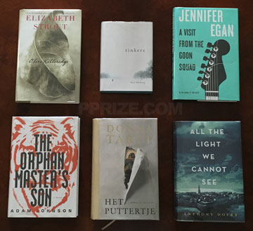 Pulitzer Fiction Winners 2009 through 2015